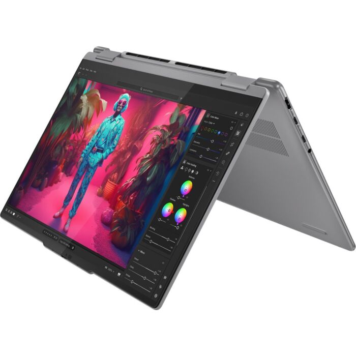 Lenovo Yoga 7 2 in 1 14 - AMD Ryzen 7 8840HS 8-Core Processor 16-GB 1-TB SSD AMD Radeon 780M Graphics 14" WUXGA 1200p IPS 300nits 60Hz Dolby Vision Touchscreen Convertible Display DolbyAtmos Audio Backlit KB FP Reader W11 TPM 2.0 (Arctic Grey, NEW)