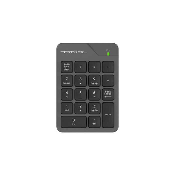 A4Tech Fstyler FGK21C 2.4G Wireless Rechargeable Numeric Keypad Grey